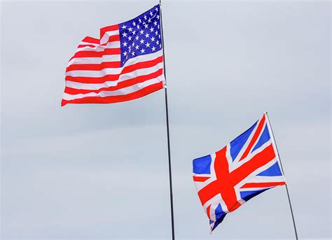 UK and USA flags together Photograph by Richard O'Donoghue - Fine Art ...