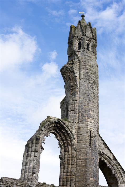 Free Stock photo of Old stone carved tower of Saint Andrews Cathedral | Photoeverywhere