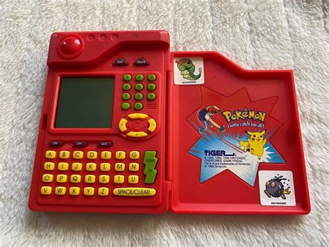 Vintage Pokemon Pokedex Red 1998 Tiger Electronics Handheld Toy ...