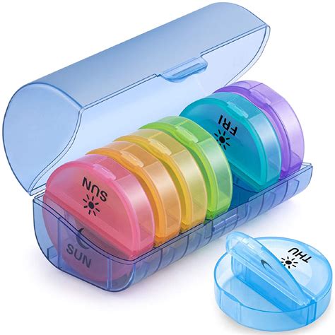 Round Colorful Daily Weekly Pill Container for Medicine - Buy weekly ...