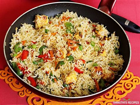 Paneer fried rice (Indian & Chinese 2 Ways) - Swasthi's Recipes