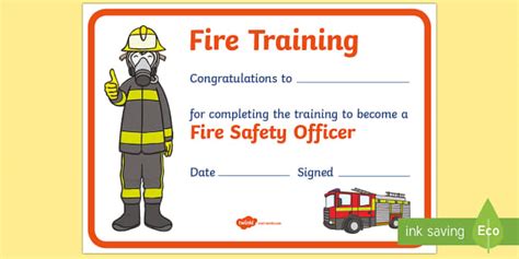 Fire Training Certificate - Fire Station Role Play Pack