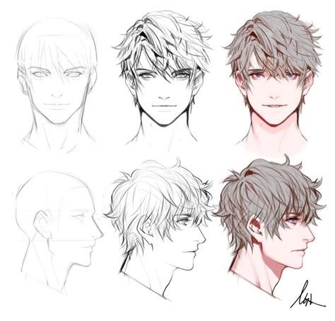 hairstyles drawing male Google Search | Anime boy hair, Guy drawing, How to draw hair