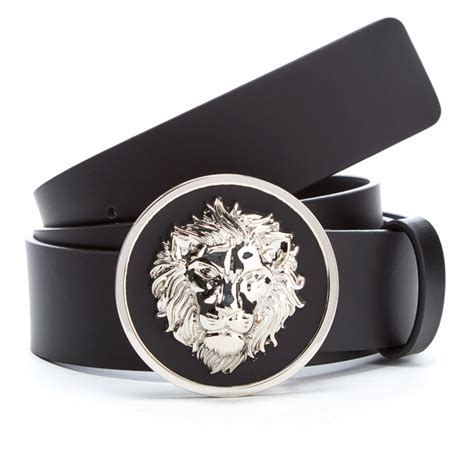 Versus Versace Men's Round Logo Belt - Black - Free UK Delivery over £50