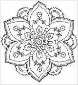 Printable Flower Mandala coloring Page  Download Print Or Color sketch template
