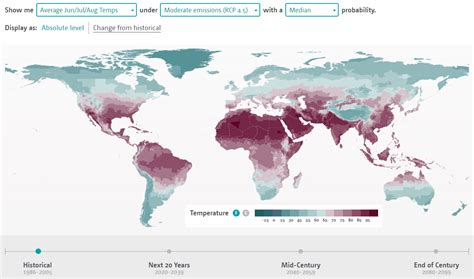 Climate impact map