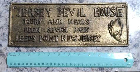 Jersey Devil House Cast "Iron" Wall Plaque Leeds Point NJ folklore his# ...