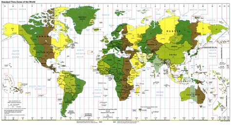 World time zones - Full size