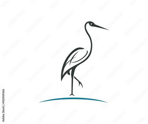 Stork logo Stock Vector | Adobe Stock