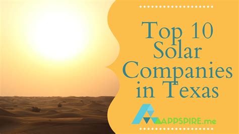 Top Ten Solar Companies in Texas - APPSPIRE.me