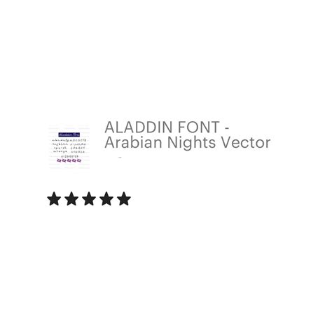 ALADDIN FONT Arabic Vector Font Instant Digital Download | Etsy