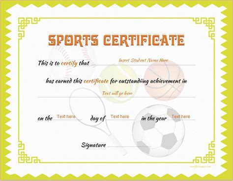 Sports Certificate Templates for MS WORD | Professional Certificate Templates