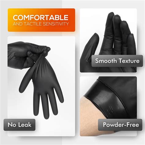 HandCare Black Vinyl Gloves - Powder Free (3 Mil), 1,000 Gloves ...