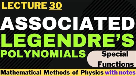 Associated legendre’s polynomial | associated legendre differential equation | imran abid - YouTube