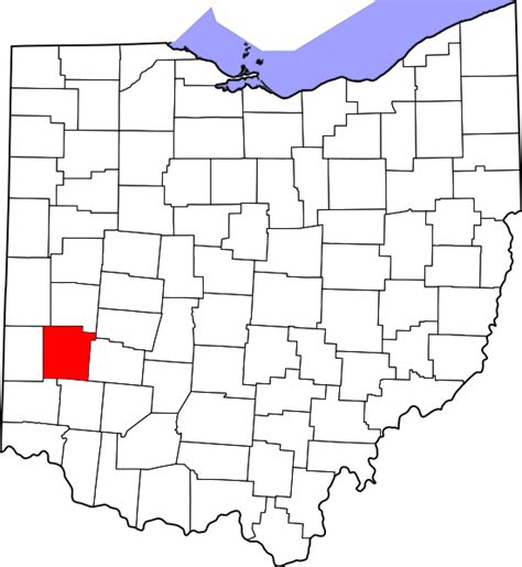 Image: Map of Ohio highlighting Montgomery County