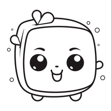 Cute Cartoon Drawing Cute Cartoon Drawing Outline Sketch Vector, Soft ...