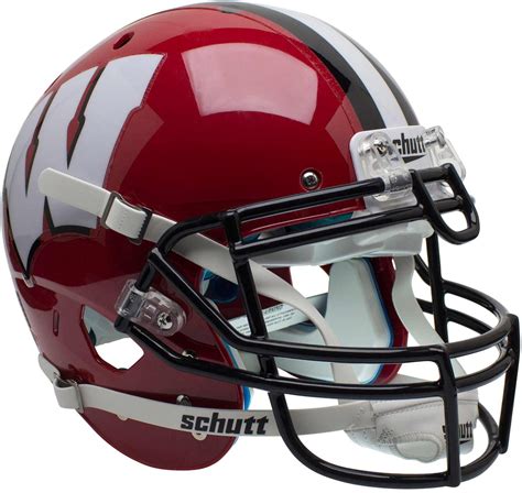 Fanatics Authentic - Wisconsin Badgers Schutt Red & Black Stripe Authentic Football Helmet ...