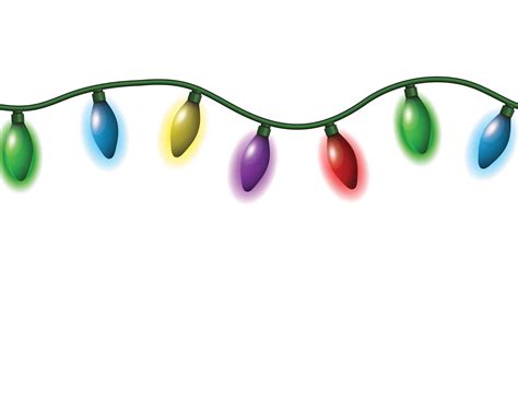 Beautiful Christmas Lights Border No Background - prekhome | Christmas lights clipart, Christmas ...