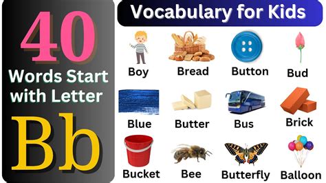 Letter B words for Kids – B Letter Words – English Vocabulary – Learn ...