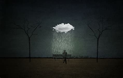 HD wallpaper: Alone, artwork, bench, clouds, digital art, ground ...