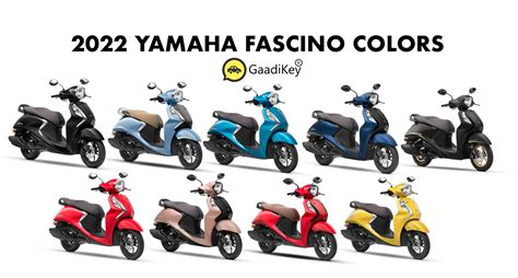 2022 Yamaha Fascino Colors: Red, Yellow, Blue, Black, Copper - GaadiKey