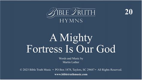 20 – A Mighty Fortress Is Our God – Screen Display – DOWNLOAD – Bible Truth Music