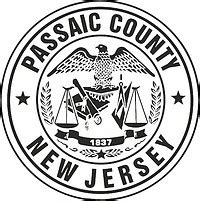 Passaic (County in New Jersey), Siegel (schwarz-weiß) - Vektorgrafik