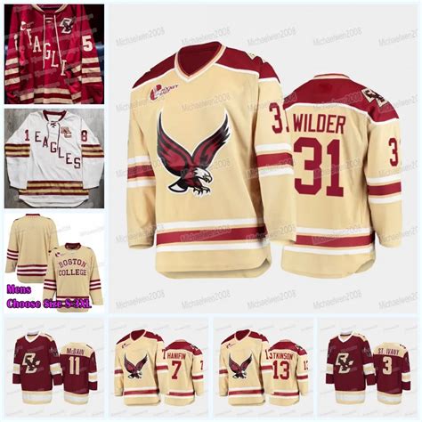 NCAA Boston College Eagles Hockey Jersey, 2024 Season, Mens, Breathable ...