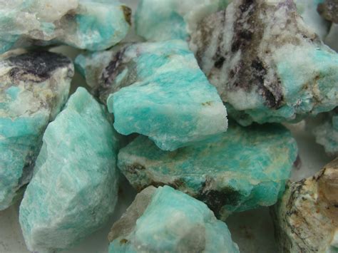 Amazonite rock rough for tumbling polishing