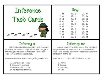 Inference Task Cards - 30 cards by Lise | Teachers Pay Teachers