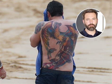 Ben Affleck's Massive, Very Real Phoenix Back Tattoo Gets Torched After He Previously Claimed It ...