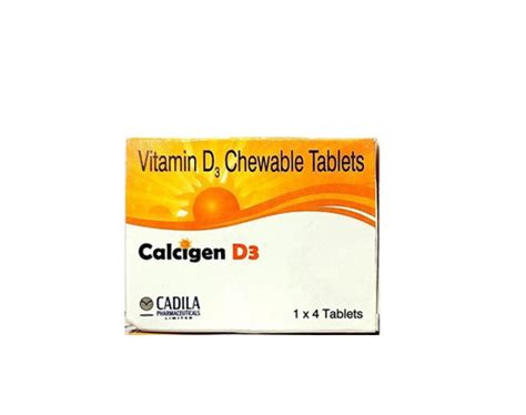 CALCIGEN D3 TAB CHEWABLE 60000IU 1X4 | sandeepmed.com