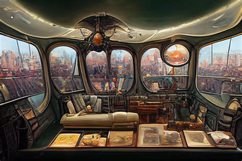 Steampunk Airship Cabin Interior – AI Art Gallery