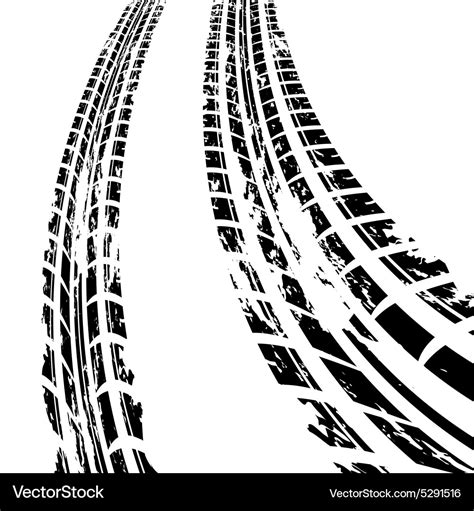 Tire track Royalty Free Vector Image - VectorStock