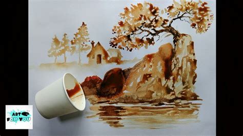 [Download 42+] Watercolor Painting Nature Coffee Painting Easy