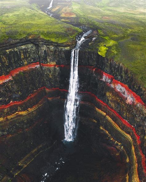 🔥 Colorful lava cliffs at the Hengifoss Waterfall Hike, East Iceland ...