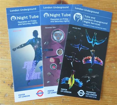 LONDON UNDERGROUND NIGHT Tube map 2016-2018 £1.00 - PicClick UK