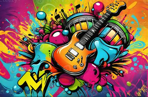 Music Graffiti Wallpaper, Graffiti Background, Music Graffiti Pattern ...