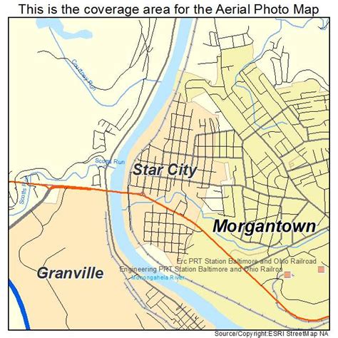 Aerial Photography Map of Star City, WV West Virginia