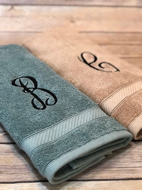 Monogrammed Embroidered Custom Bath Towels by August Ave 4 - Etsy Australia