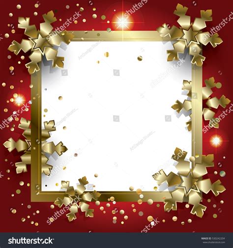 Merry Christmas Happy New Year Frame Stock Illustration 530242204 ...