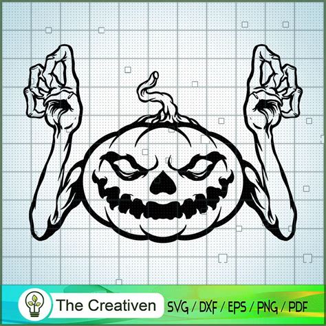 Halloween Jack O Lantern Pumpkin Monster SVG, Skull SVG, Halloween SVG - Premium & Original SVG ...