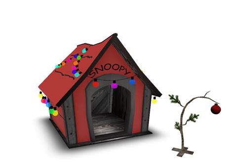 Second Life Marketplace - .:-CatniP-:. Charlie Brown Christmas set , Snoopy Dog house