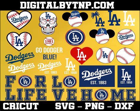 Los Angeles Dodgers Svg, MLB svg bundle, Sports Logo Baseball Cricut, Cutting file, Vector ...