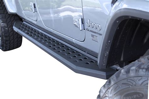 Go Rhino RB20 Running Boards for 20-21 Jeep Gladiator JT in Textured Black without Step for 20 ...