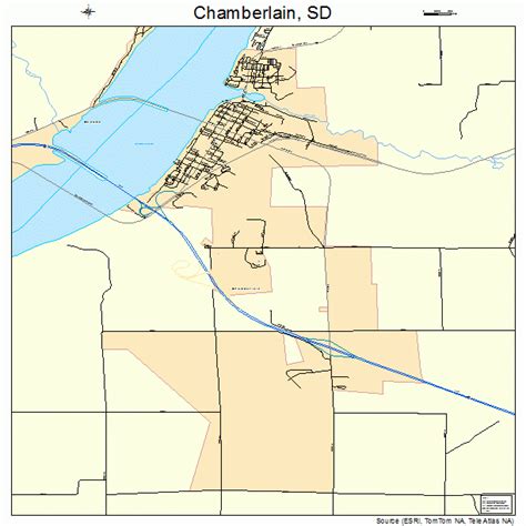 Chamberlain South Dakota Street Map 4611220