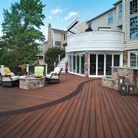 Trex Transcend® in Spiced Rum | Patio deck designs, Dream patio, Backyard seating area