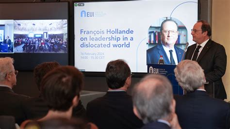 Francois Hollande speaks about leadership in turbulent times during EUI ...