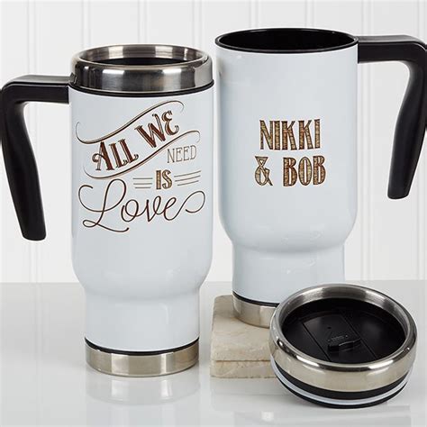 Personalized Travel Mugs - Love Quotes