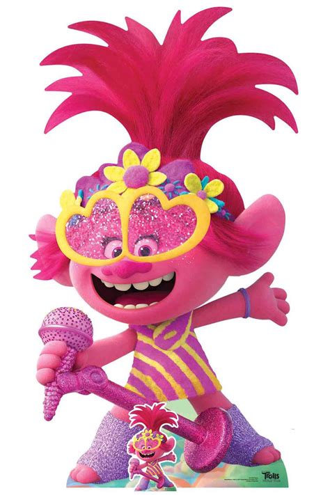 Princess Poppy Punk Troll Official Trolls World Tour Lifesize Cardboard Cutout